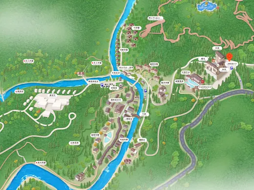 龙湖镇结合景区手绘地图智慧导览和720全景技术，可以让景区更加“动”起来，为游客提供更加身临其境的导览体验。